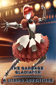 One of the four covers I've created for The Garbage Gladiator