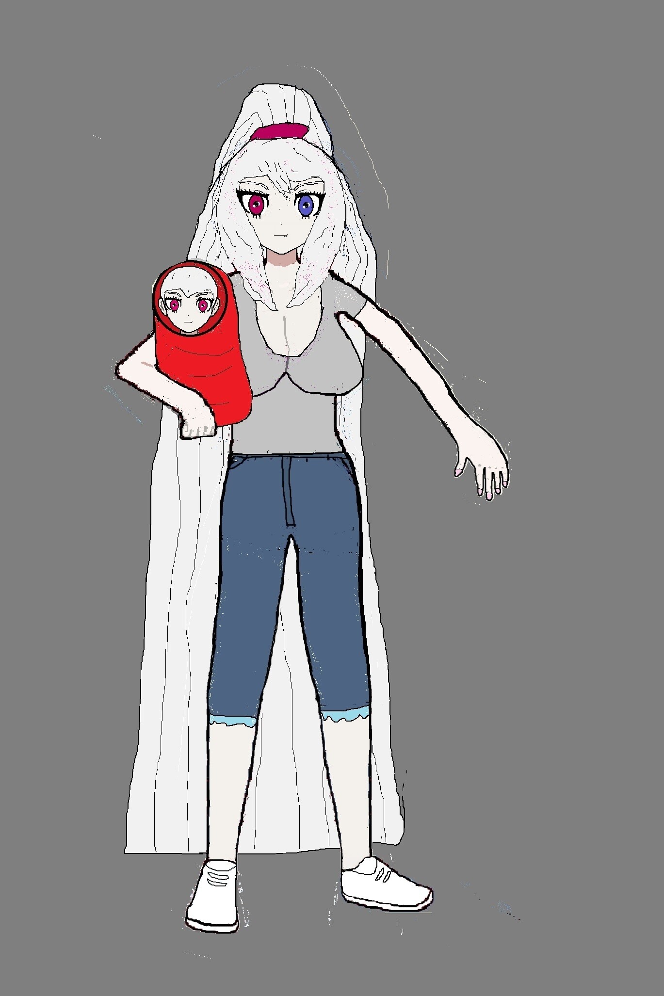 Harumi and baby Madoka