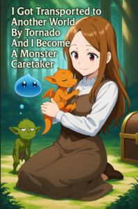 I Got Transported to Another World by Tornado and I Became a Monster Caretaker Cover made by AI