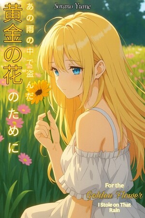 Kousaka Akari with her favorite flower, Calendula.