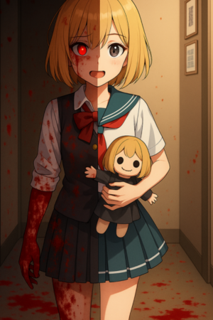 The Human Girl Entwined with the Doll