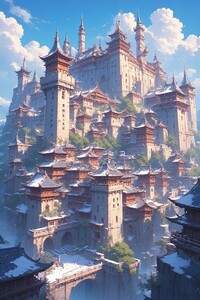 An ominous castle. What people may live inside it's very top?