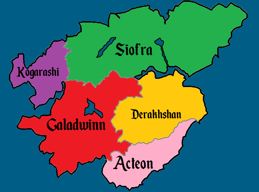 CONTINENTAL MAP OF THE KNOWN WORLD