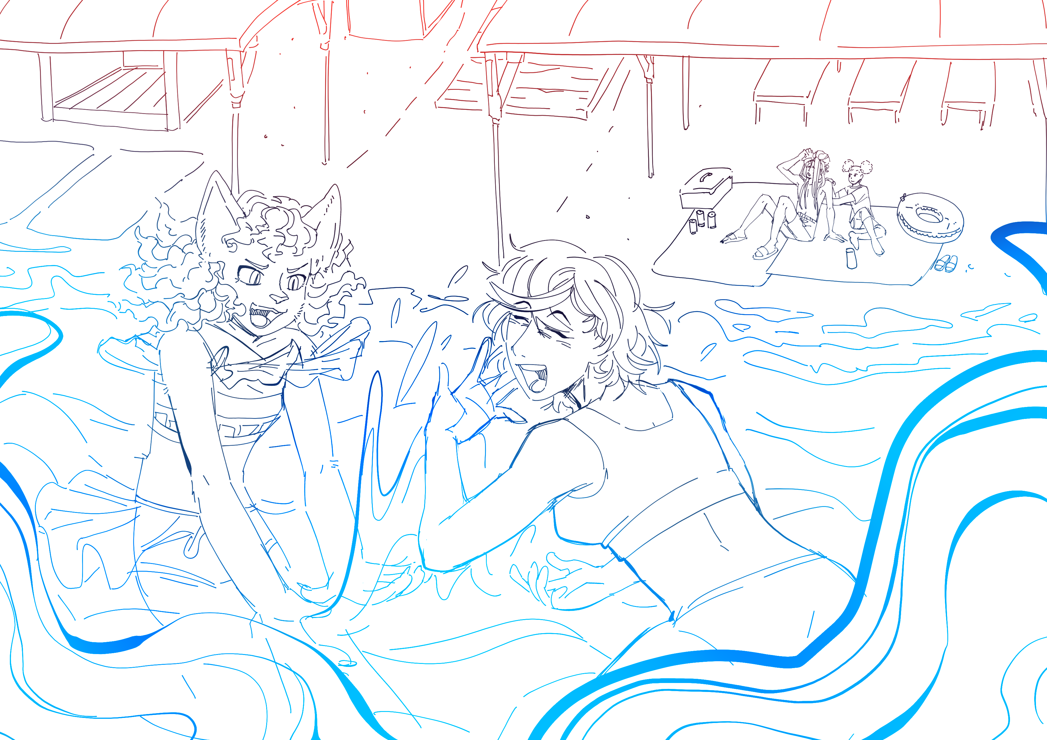 Beach episode fanart (by nitunio), please open in full 