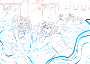 Beach episode fanart (by nitunio), please open in full 
