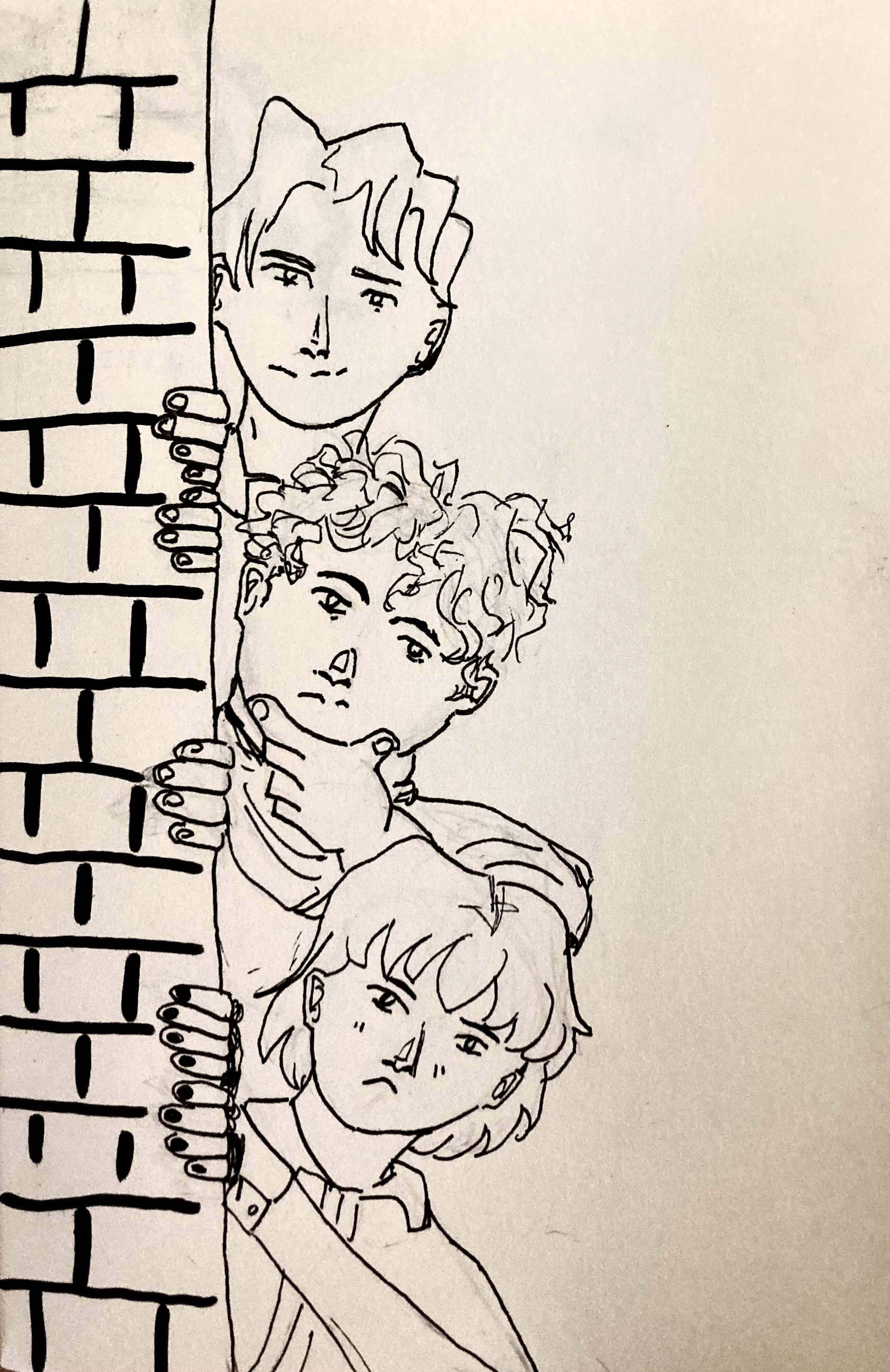 The gang checks out a sitch