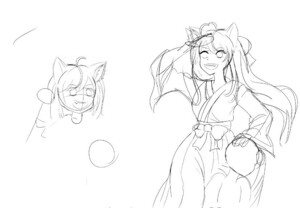 Xiao Ru and Ashley Sketch