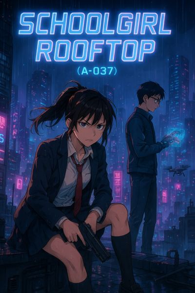 Schoolgirl Rooftop (A-037) - (Cover made by AI)