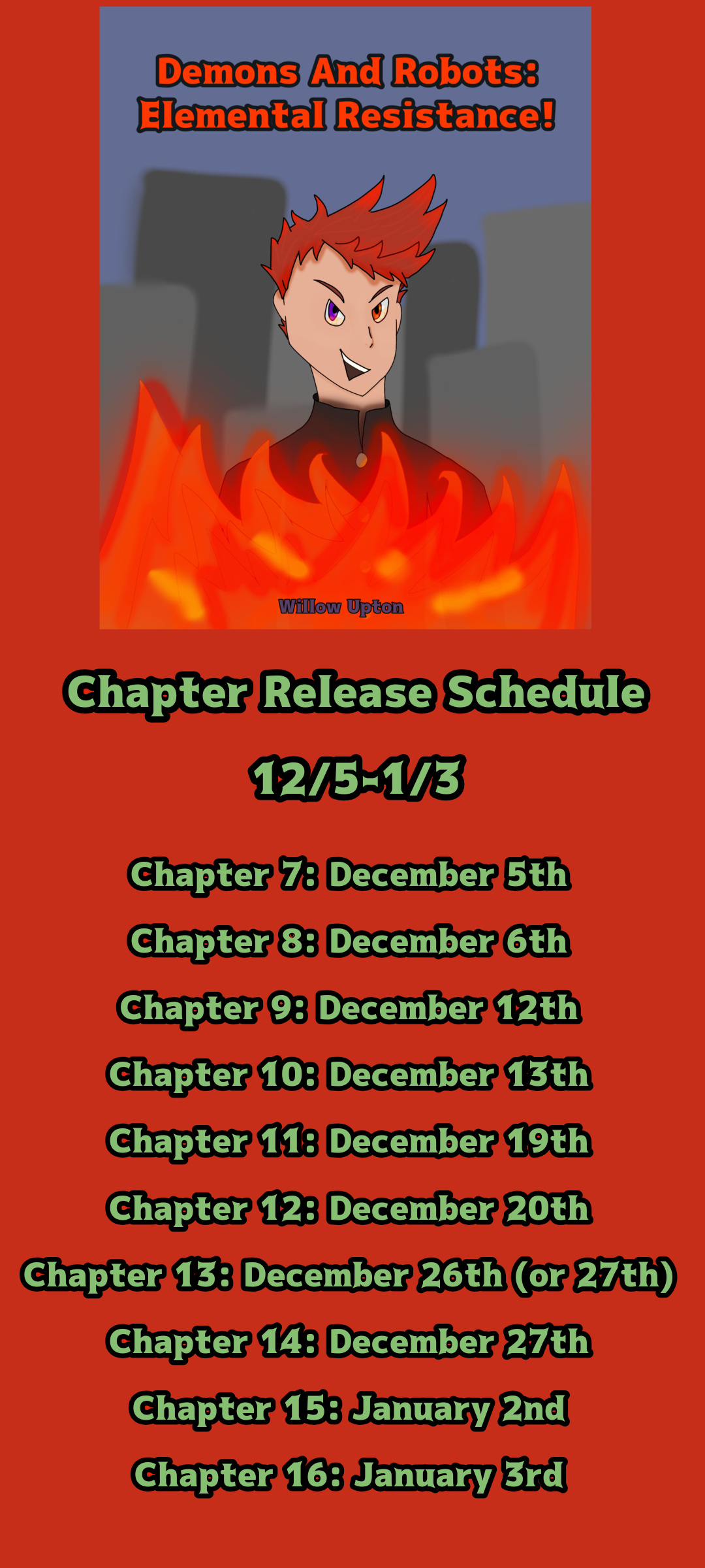 12/5 to 1/3 Update Schedule 