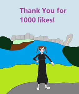 1000 likes celebration artwork