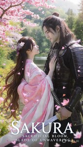 Sakura sacrificial bloom,Blade of unwavering.