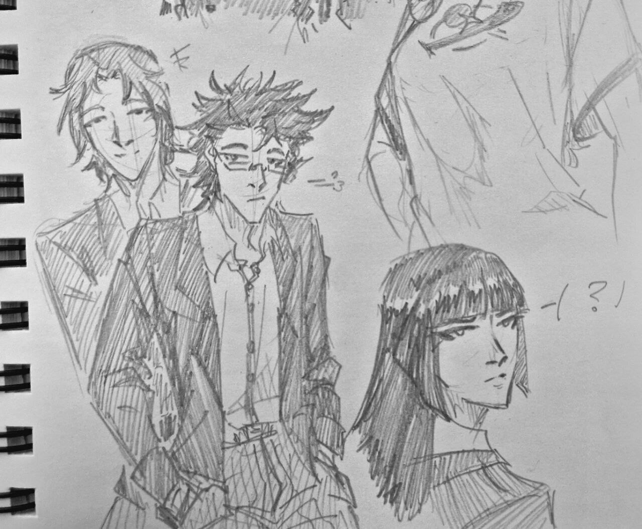 Hirotaka, Akito and Akari (Friends of the Protagonists)