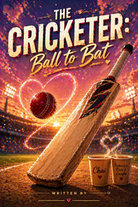 The cricketer- ball to bat