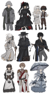 TLBCE character designs