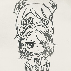 Sketch on the note paper