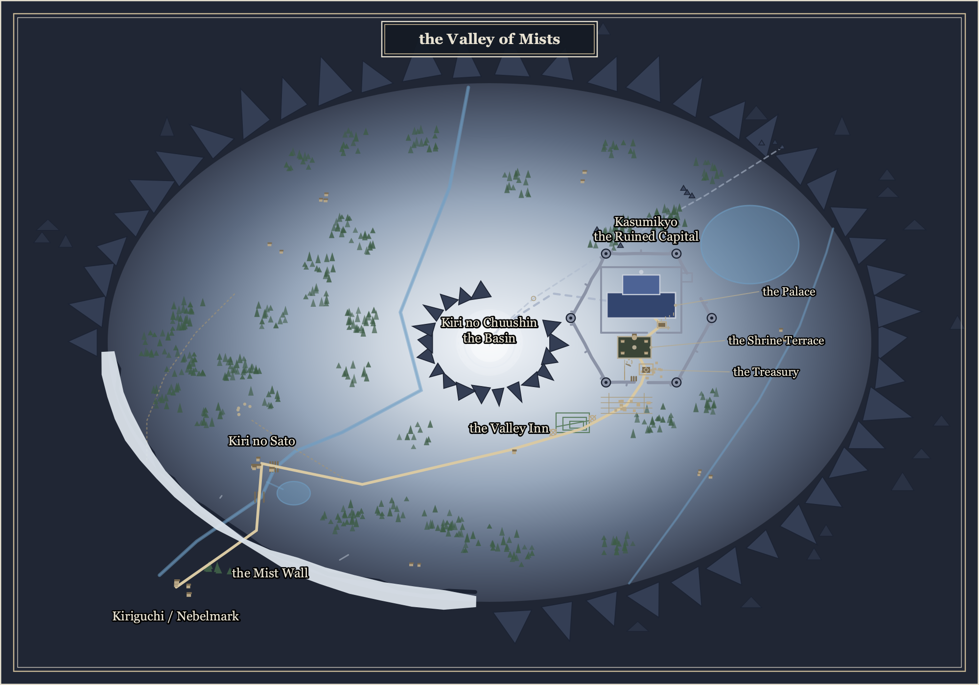 Valley of Mists Map - The Hero of the Mist Tragedy