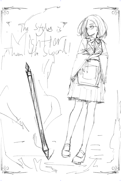Sketch Cover for 'The Stylus is Mightier Than the Sword?!'