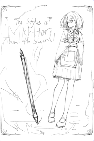 Sketch Cover for 'The Stylus is Mightier Than the Sword?!' 