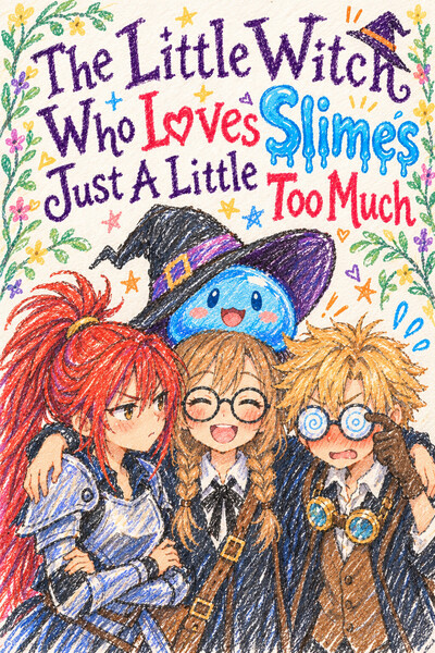 The Little Witch Who Loves Slimes Just A Little Too Much - Book Cover